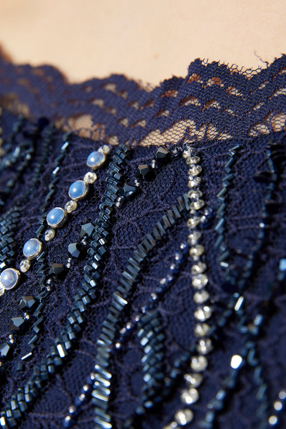 Elegant Embroidered Lace Gown