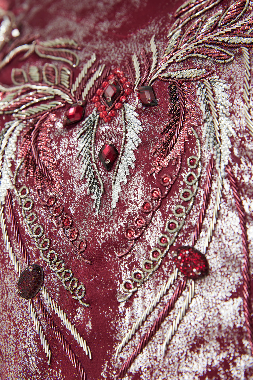 Textured V-Neck Draped Dress