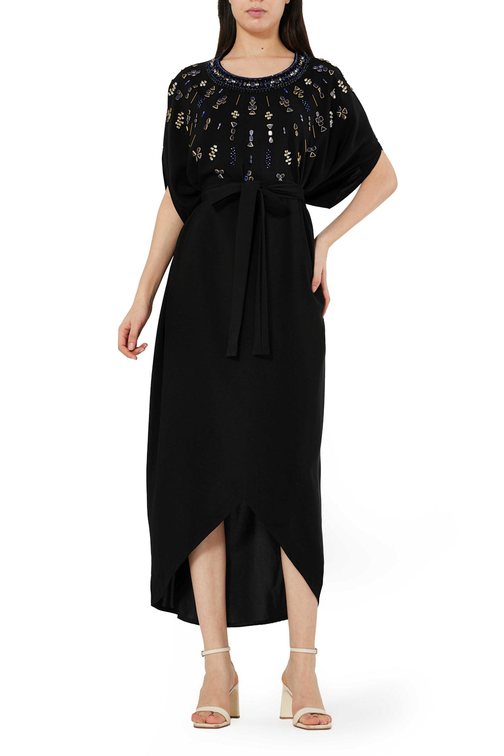 Embellished Kaftan Silhouette Dress
