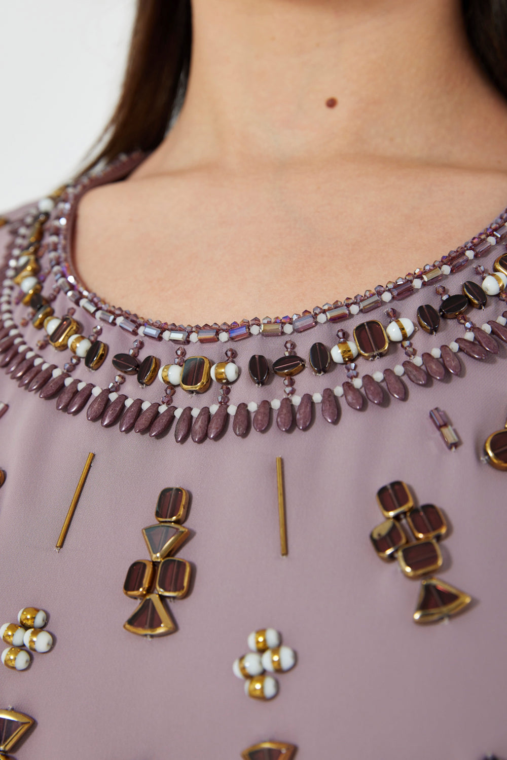 Embellished Kaftan Silhouette Dress