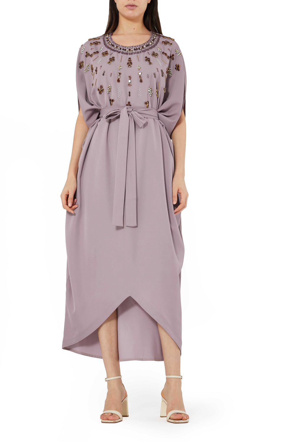 Embellished Kaftan Silhouette Dress