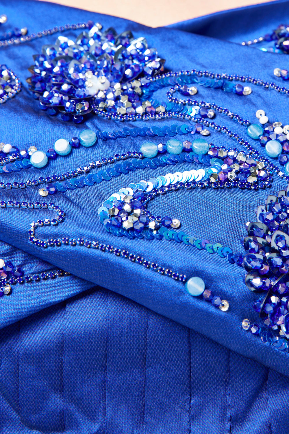 Floral Embellished Off-shoulder Gown