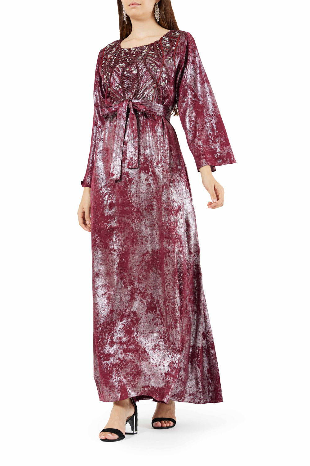 Shimmer Embellished Flowy Dress