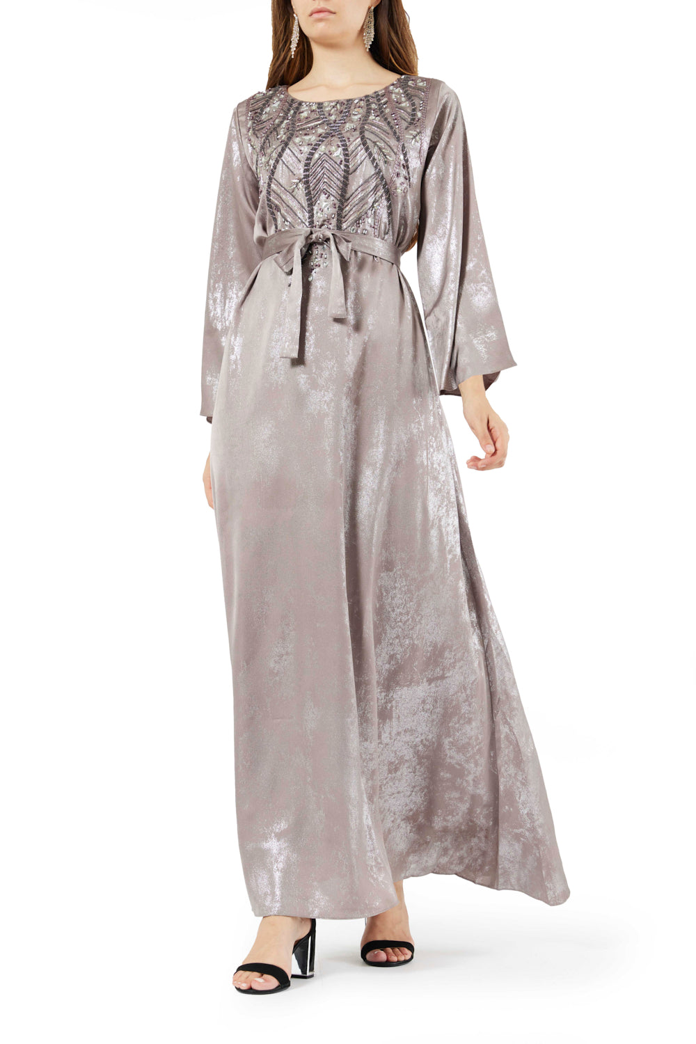 Shimmer Embellished Flowy Dress