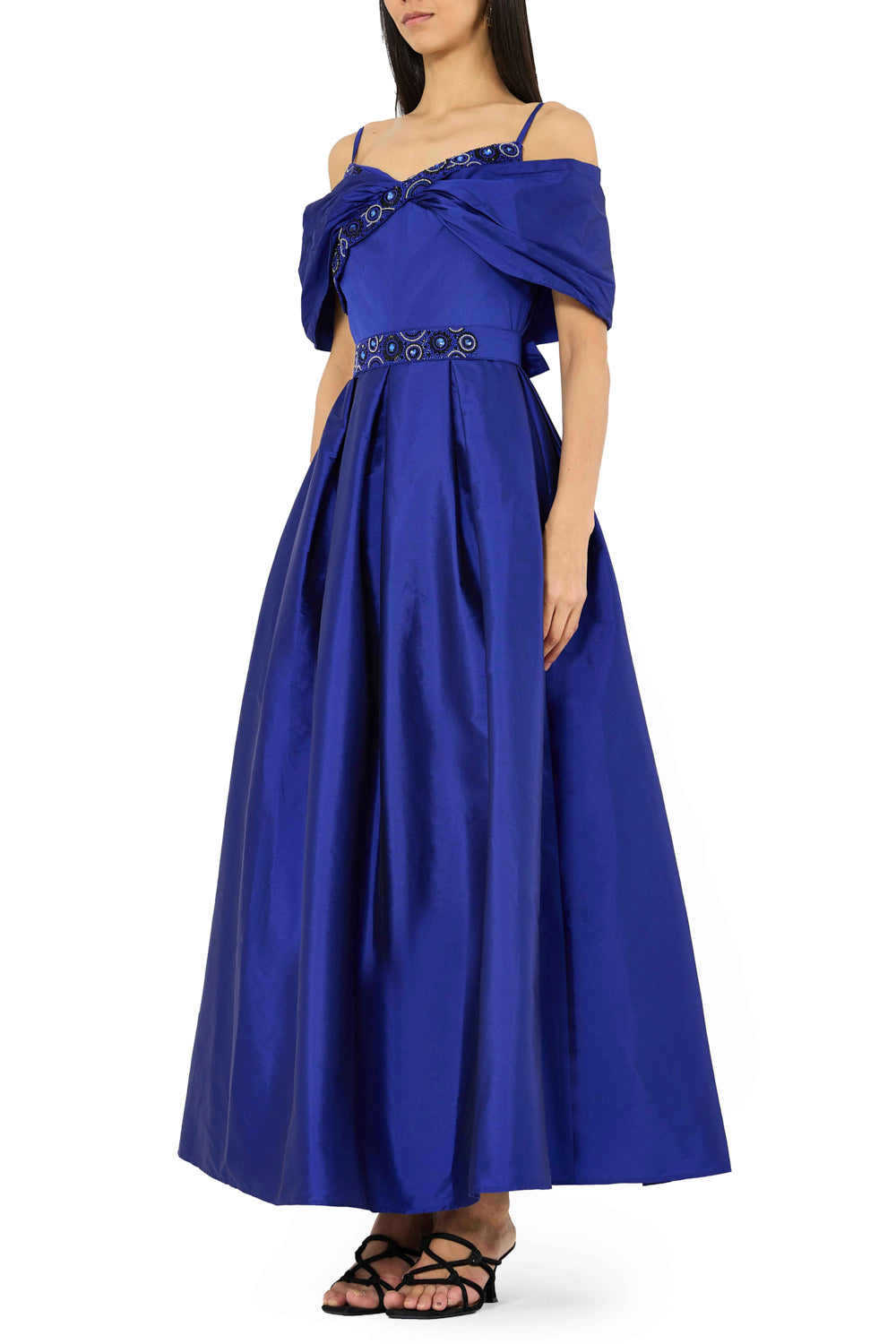 Draped Off-Shoulder Ball Dress