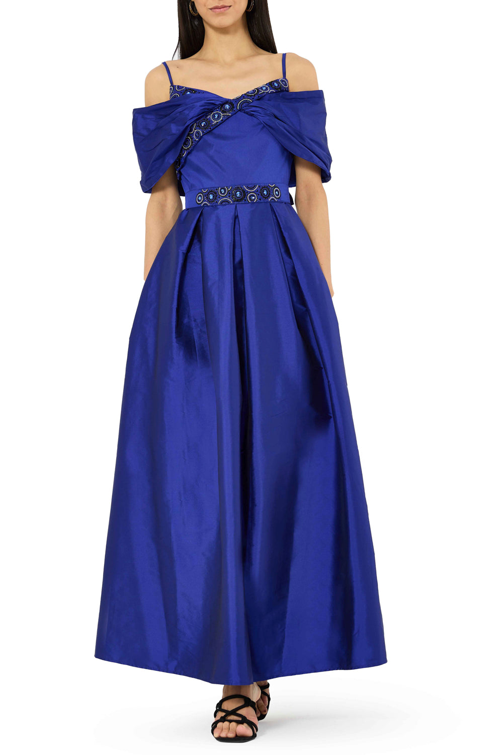 Draped Off-Shoulder Ball Dress