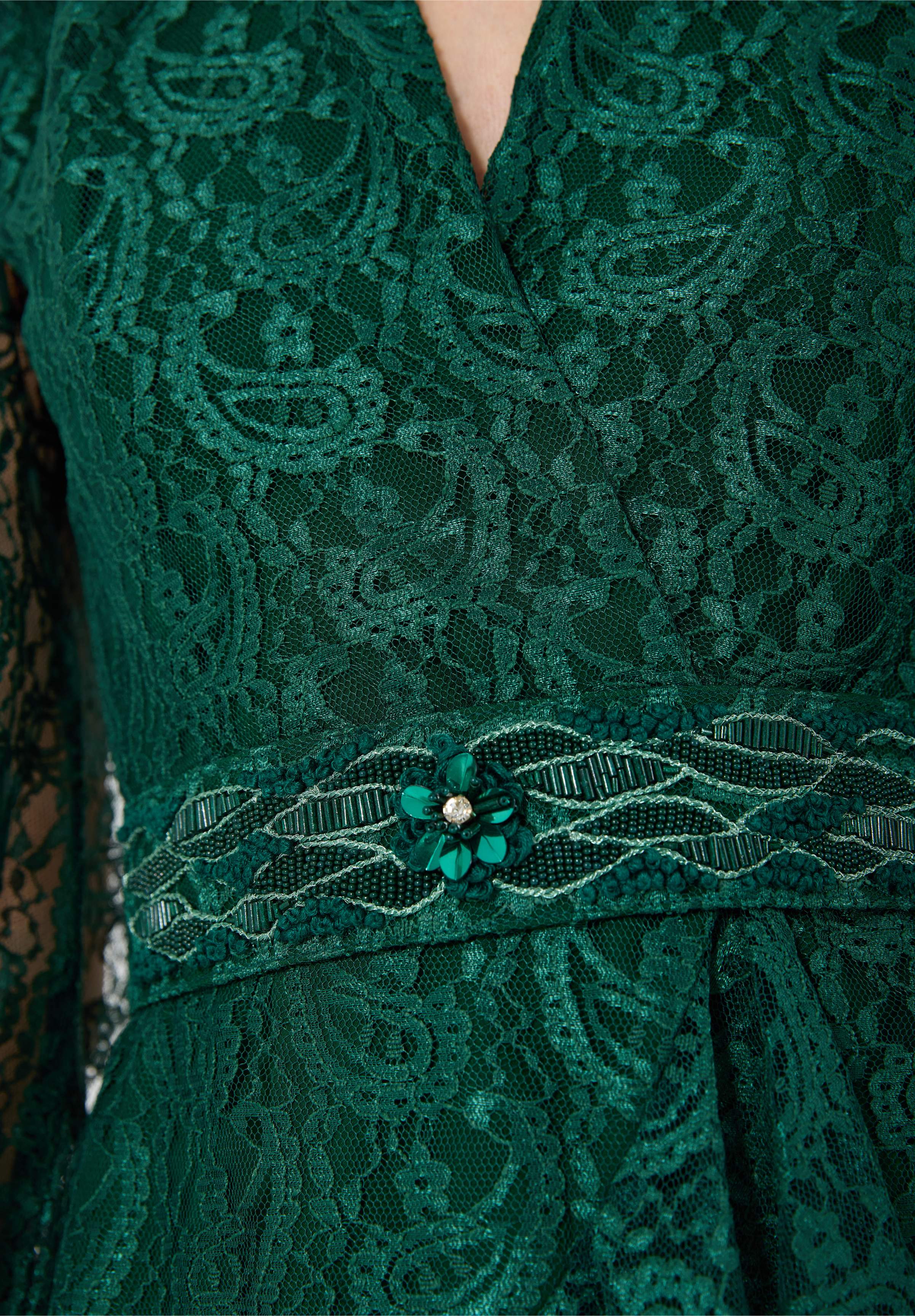 Layered Lace Midi Dress