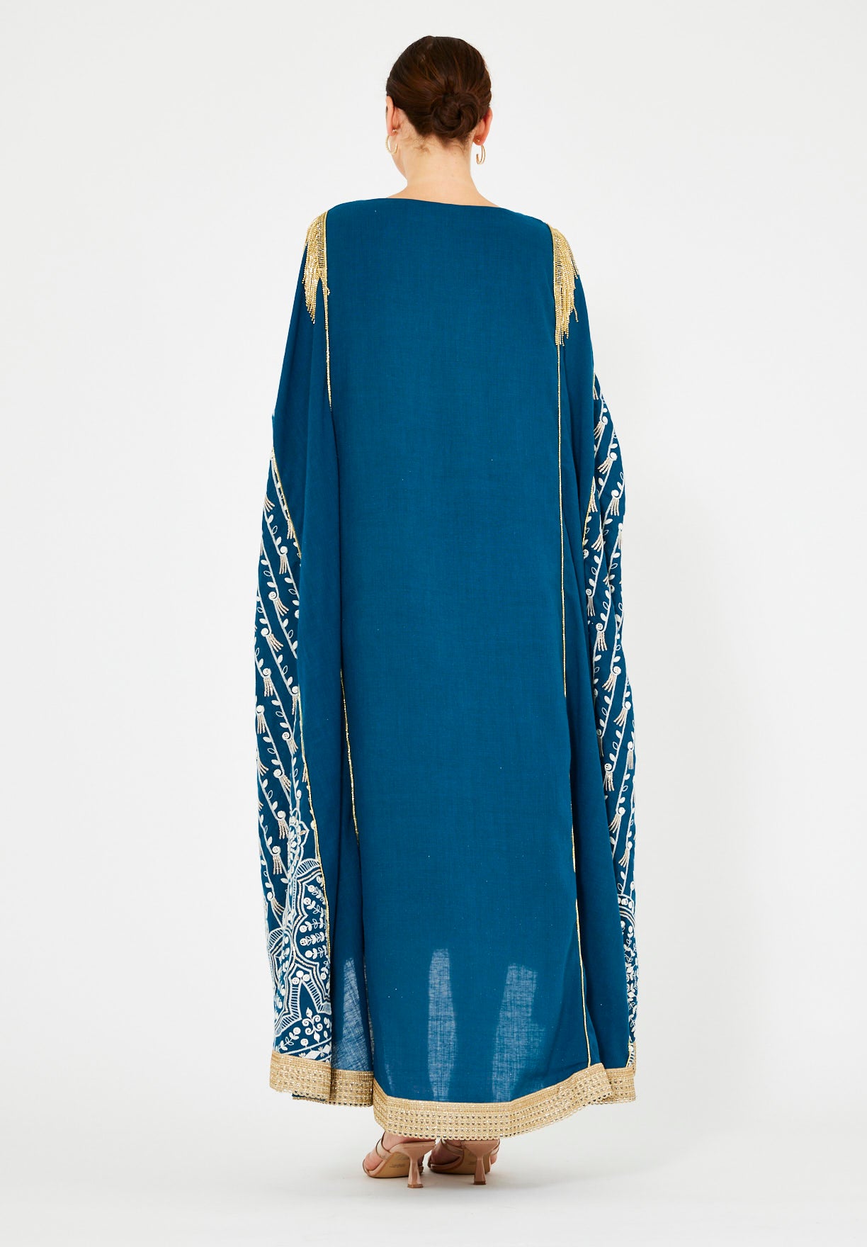 Majestic Embroidered Gold Accent Jalabiya