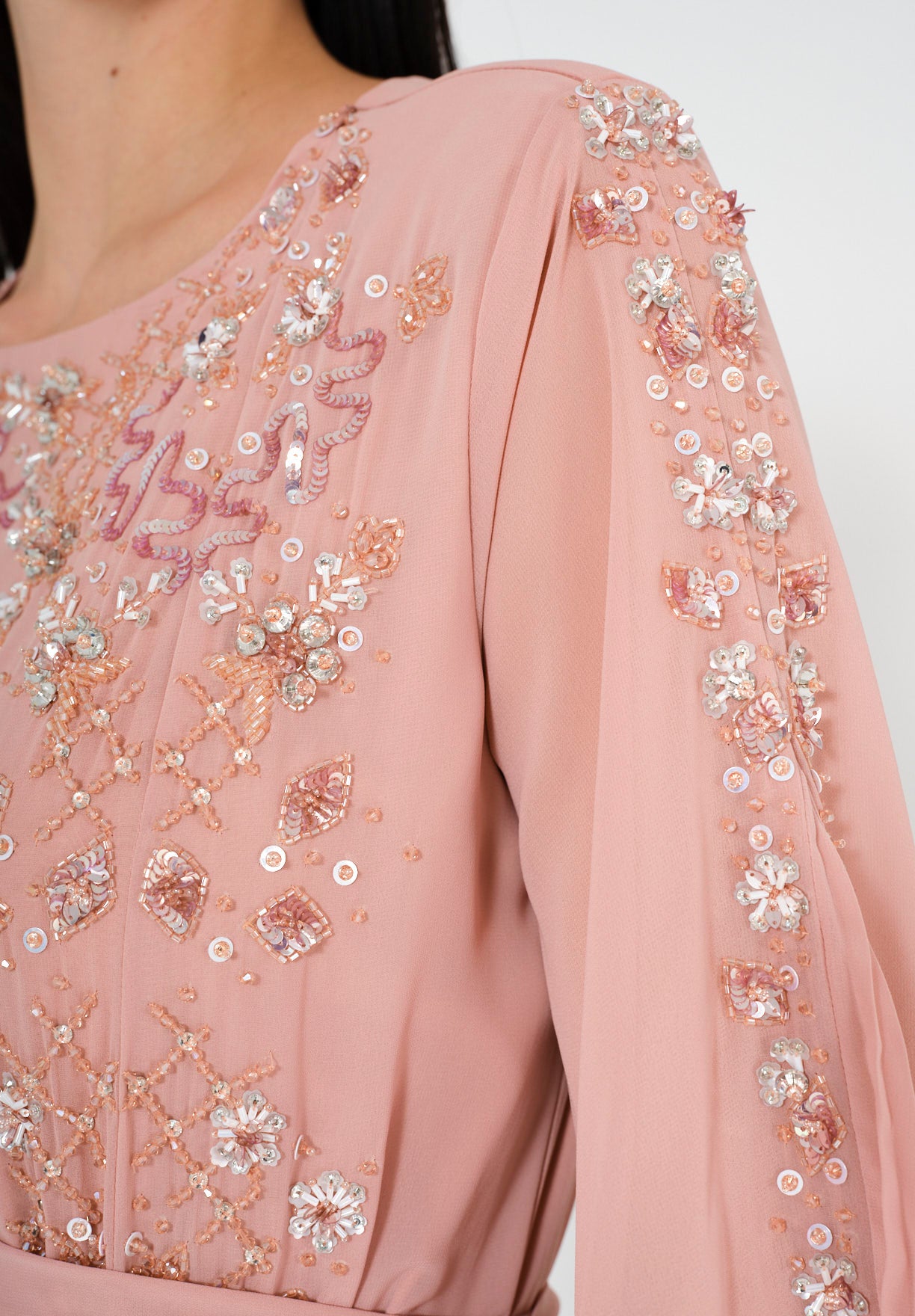 Blush Bloom Embellished Gown