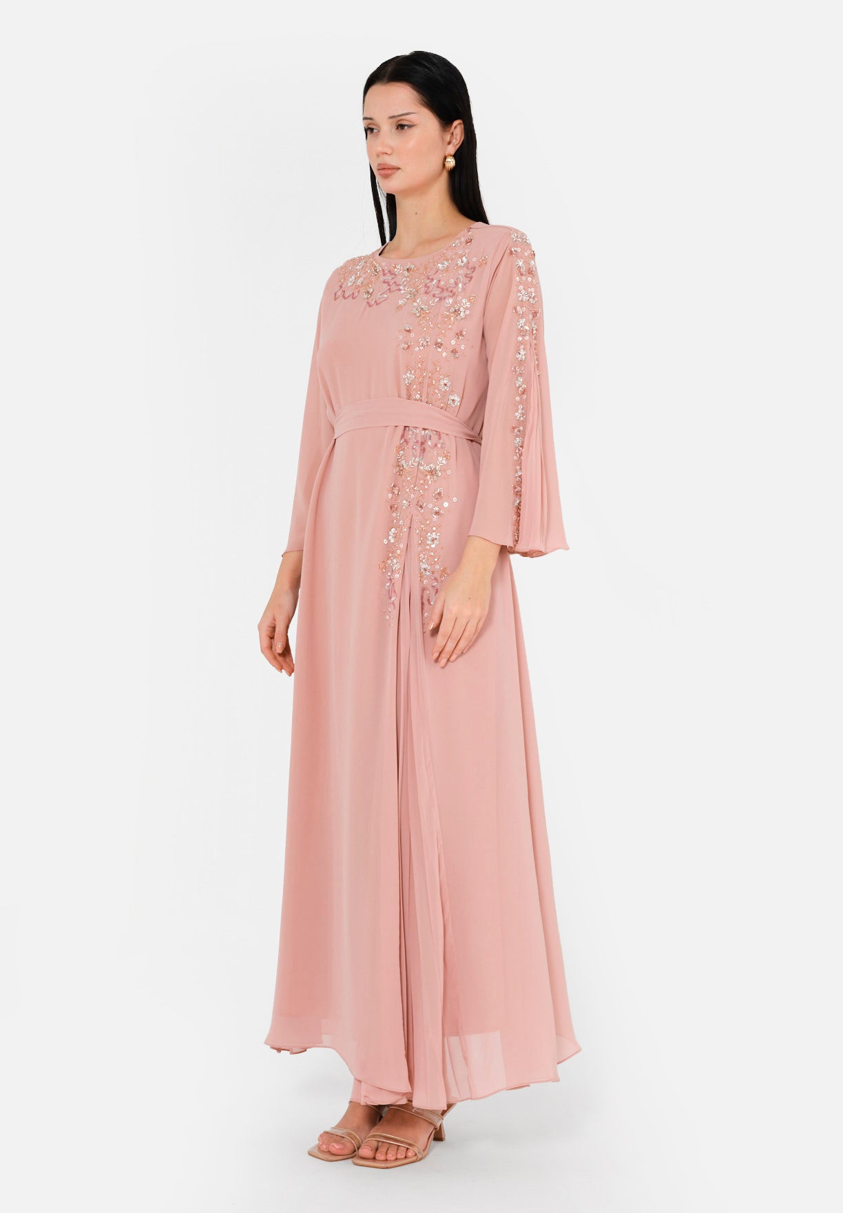Blush Bloom Embellished Gown