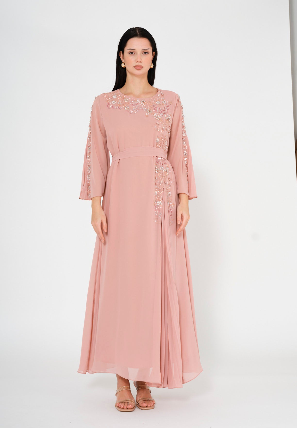 Blush Bloom Embellished Gown