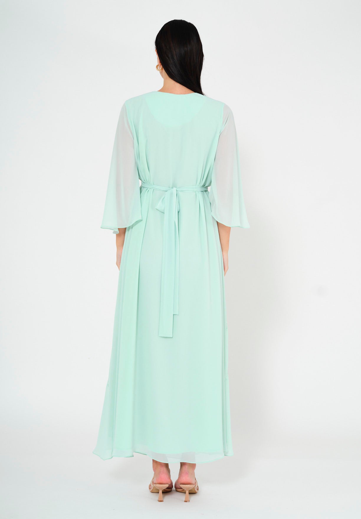 Gracefully Embellished Flowing Gown