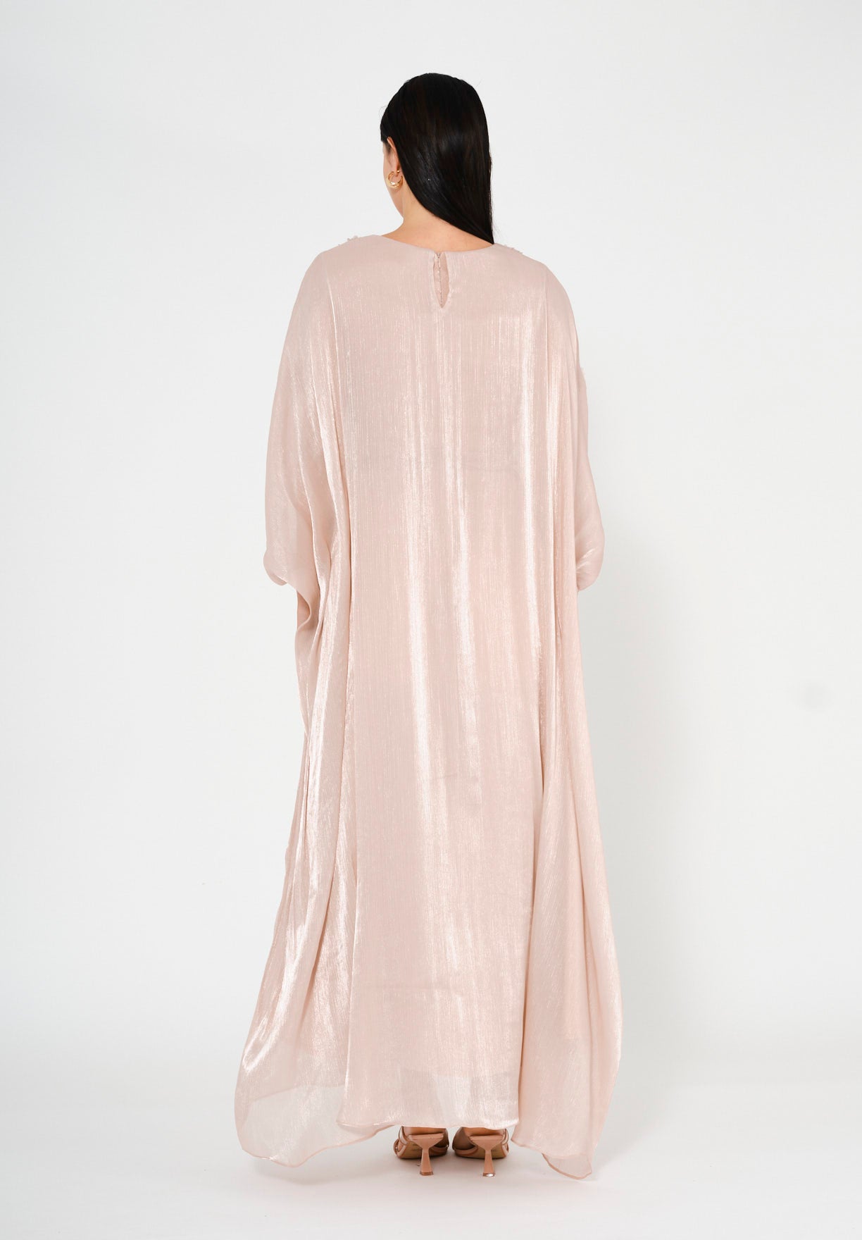 Graceful Pearl-Embroidered Evening Gown