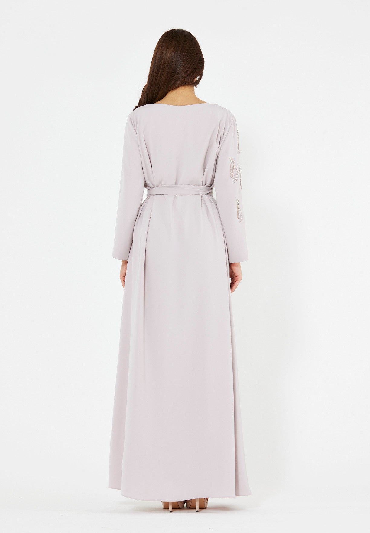 Beaded Droplet Embellished Flowy Dress