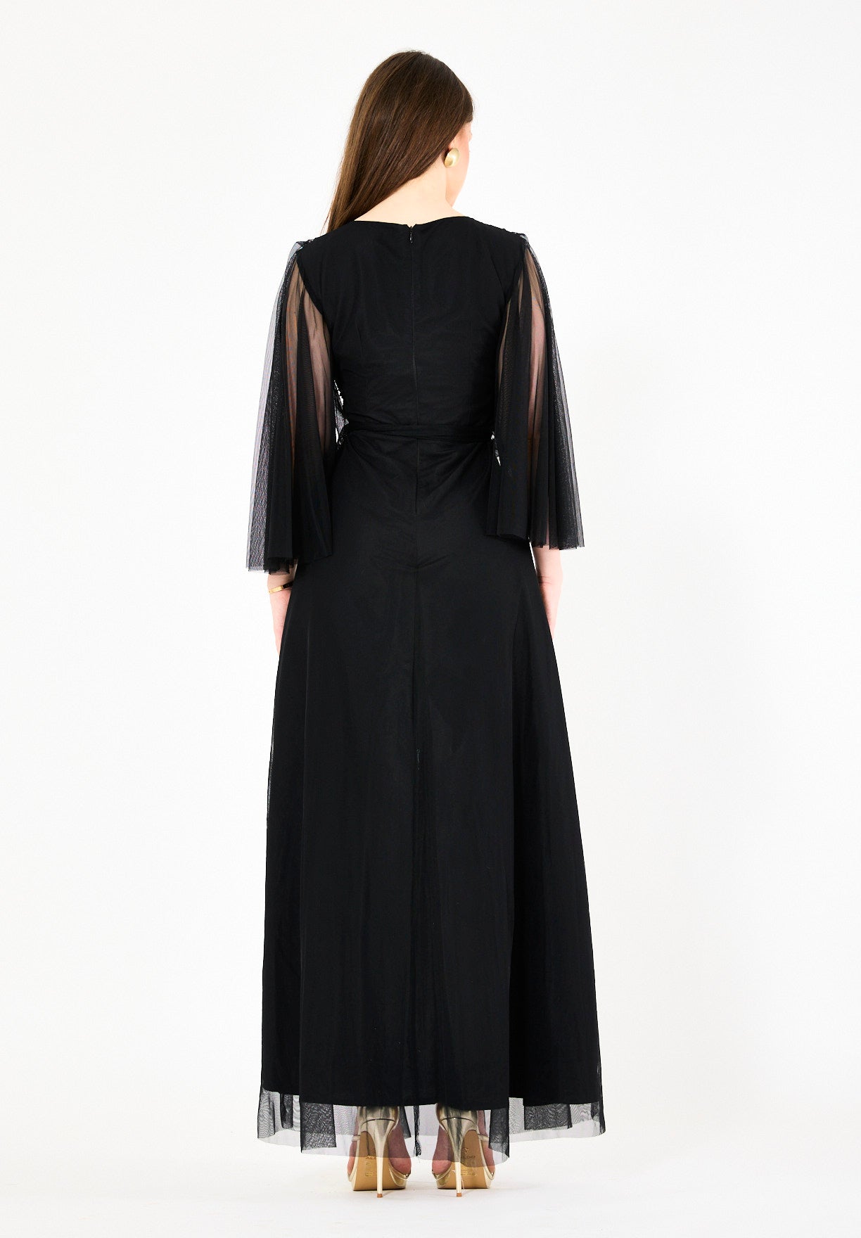 Starlit Grace Tulle Maxi Dress