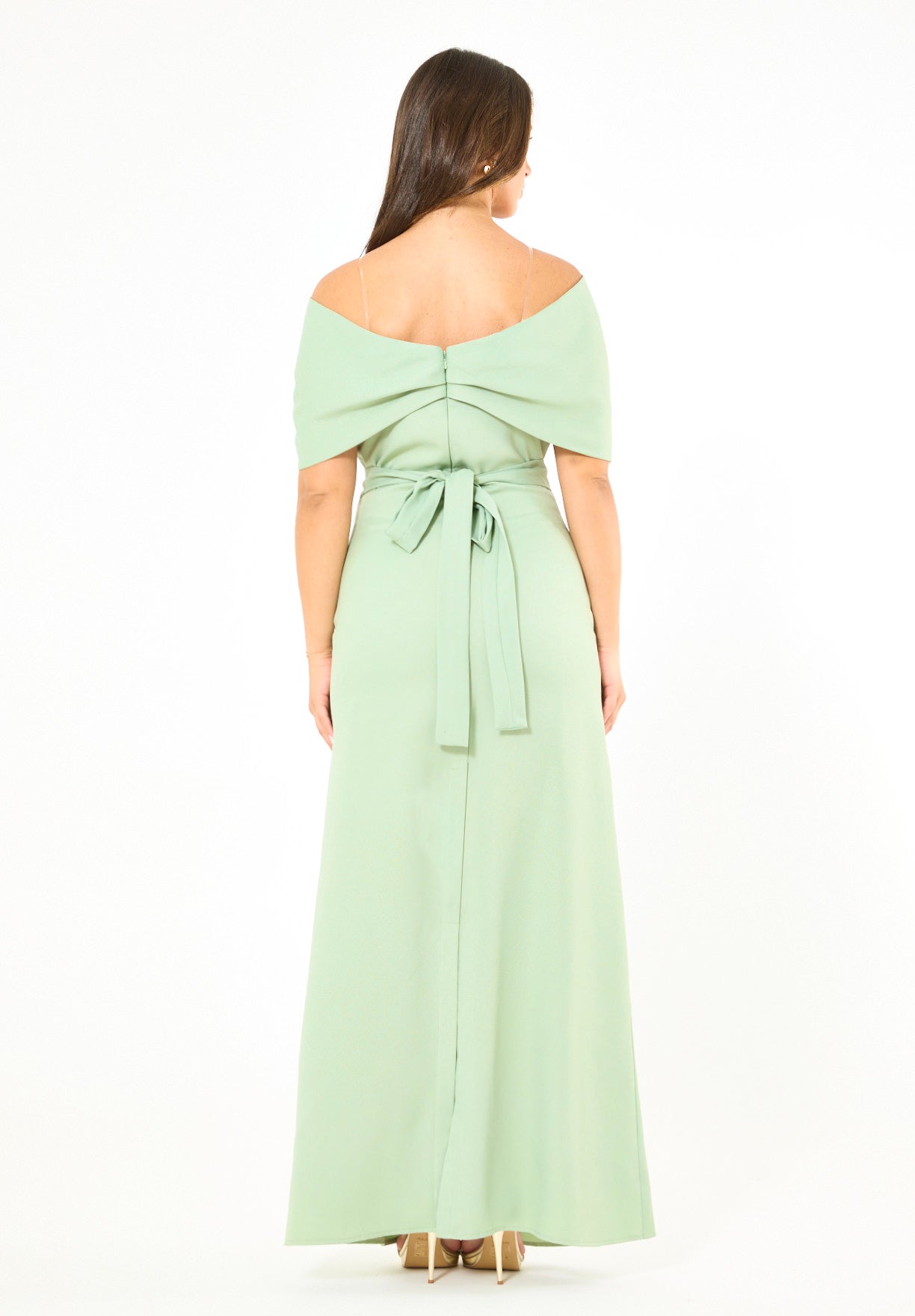 Radiant Poise Off-Shoulder Gown