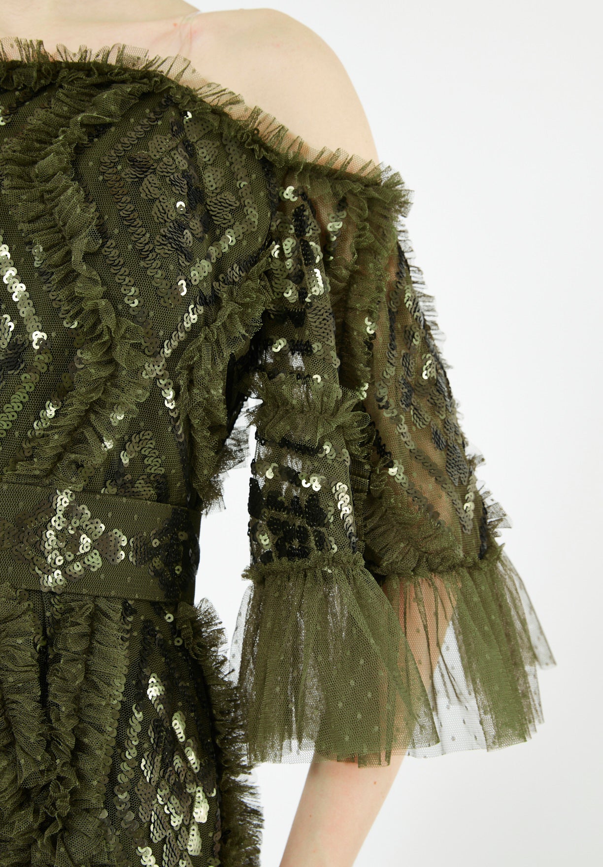 Elysian Fringe Tulle Dress