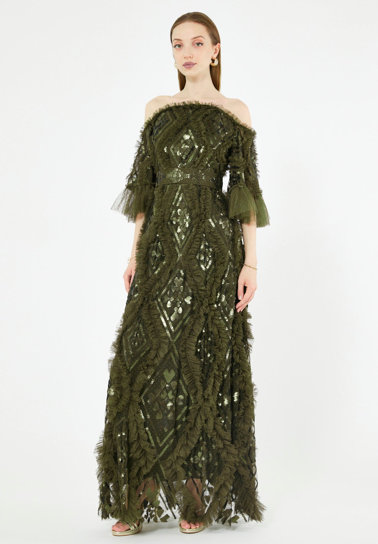 Elysian Fringe Tulle Dress