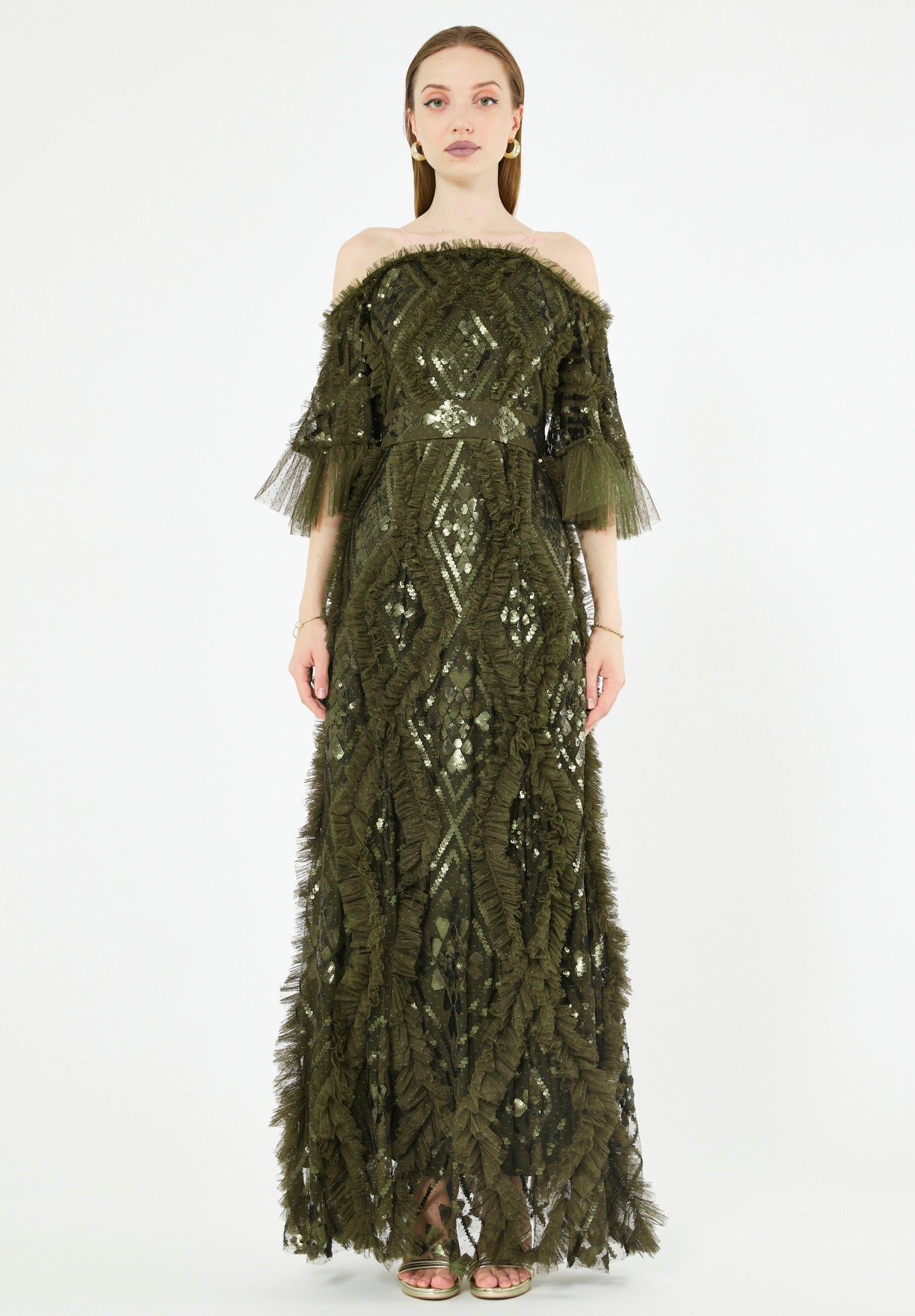 Elysian Fringe Tulle Dress