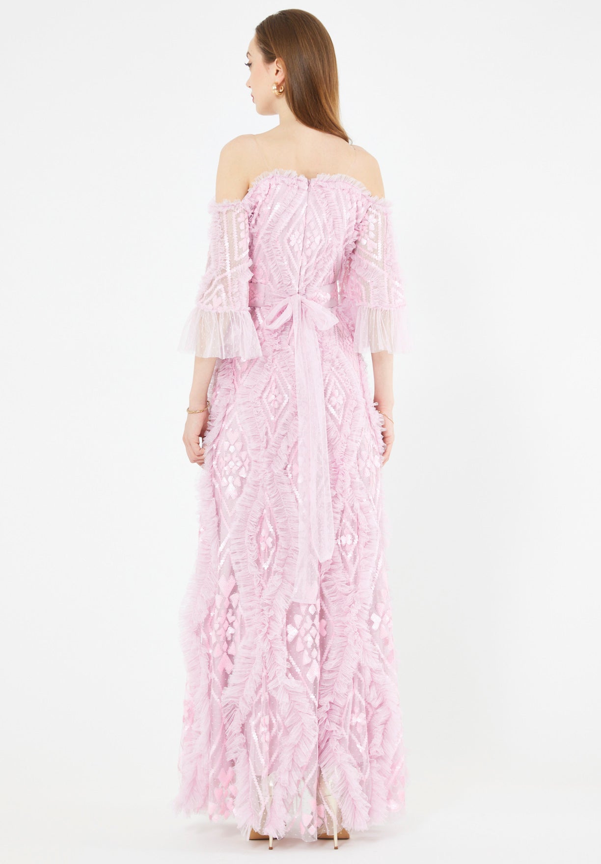 Elysian Fringe Tulle Dress