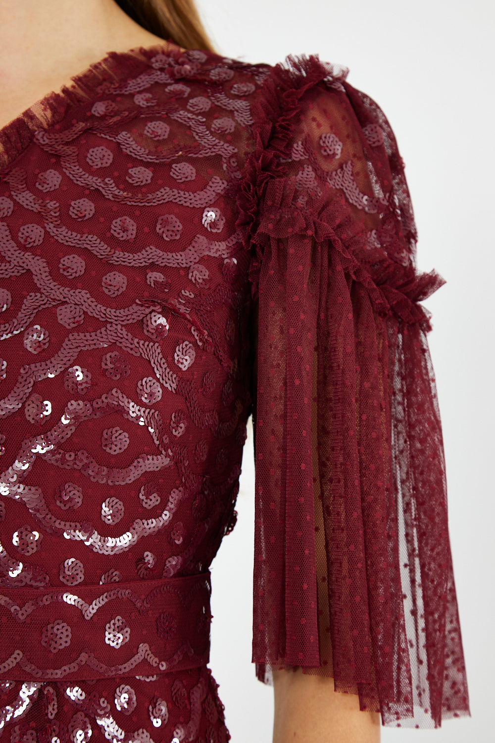 Mariette Tulle Sleeve Dress