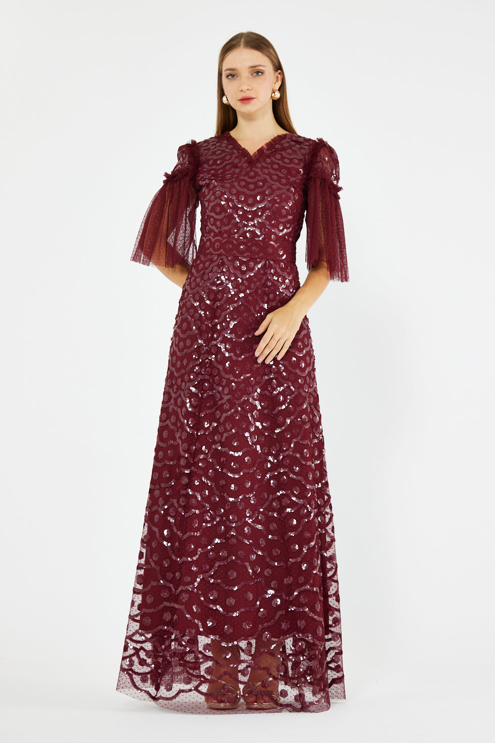 Mariette Tulle Sleeve Dress