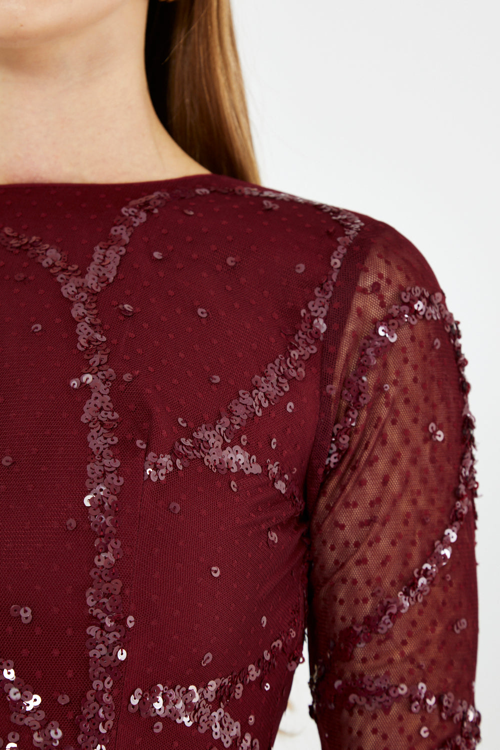 Elowen Embellished Mesh Dress