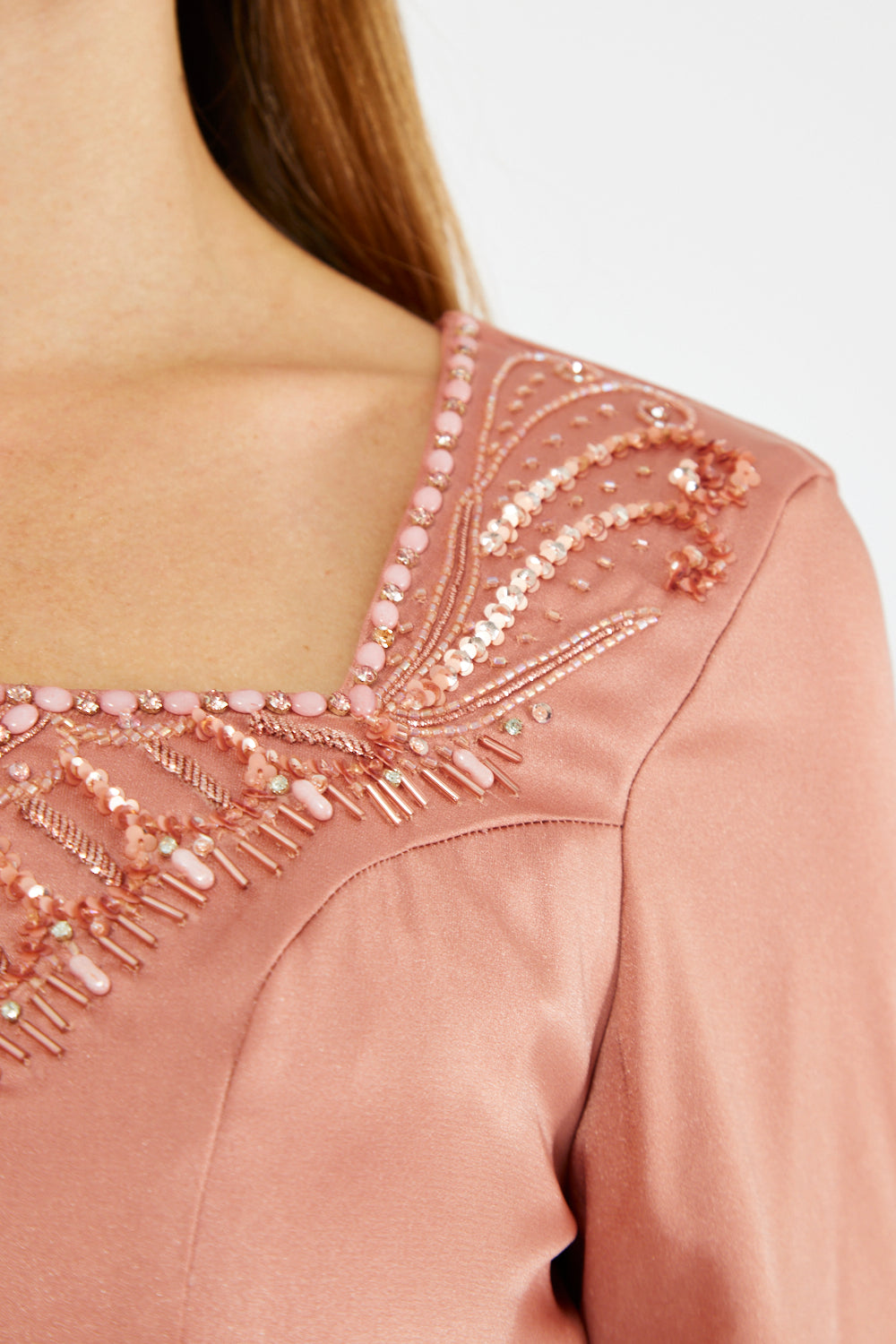 Lucienne Embellished Satin Gown