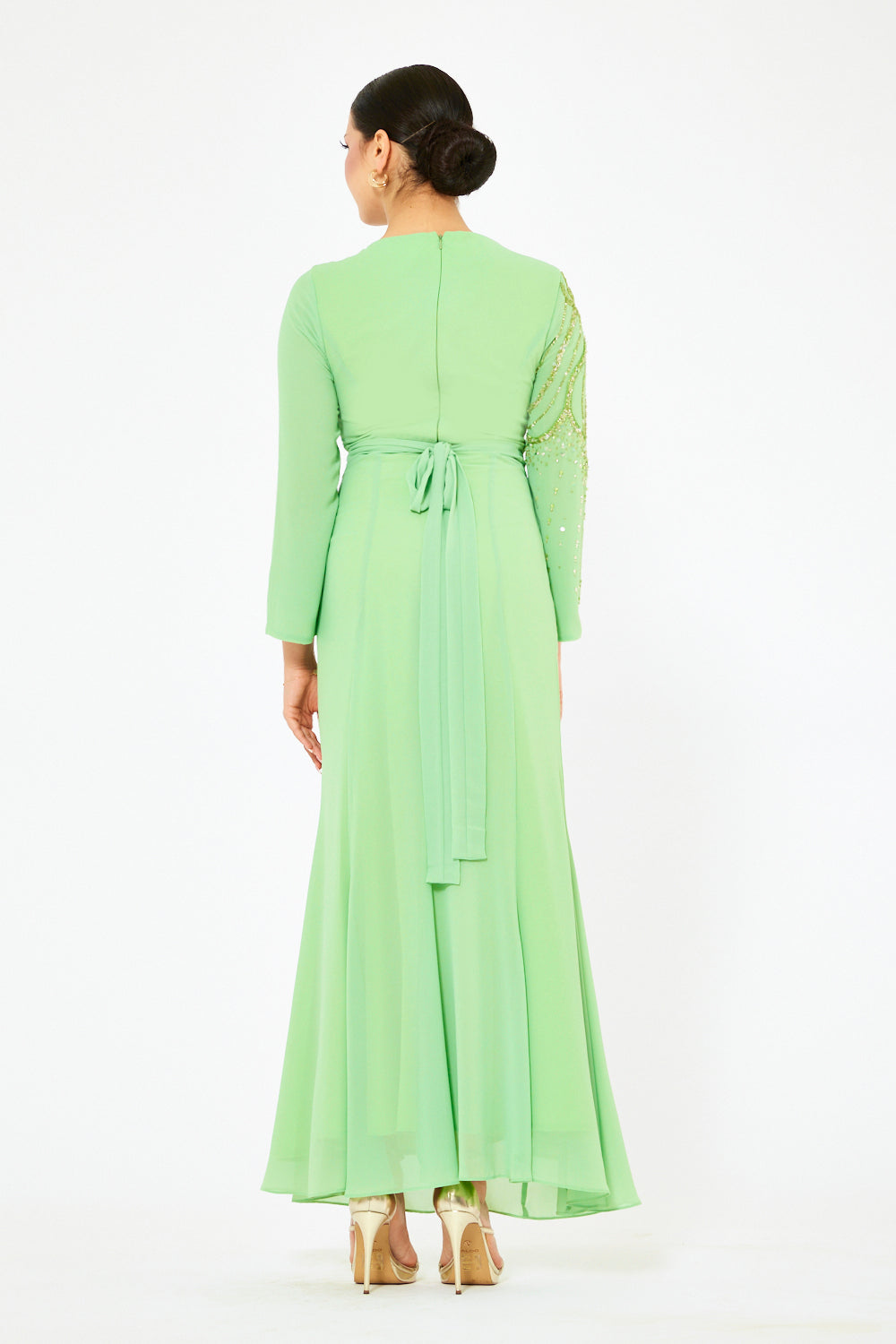 Radiant Floral Embellished Gown