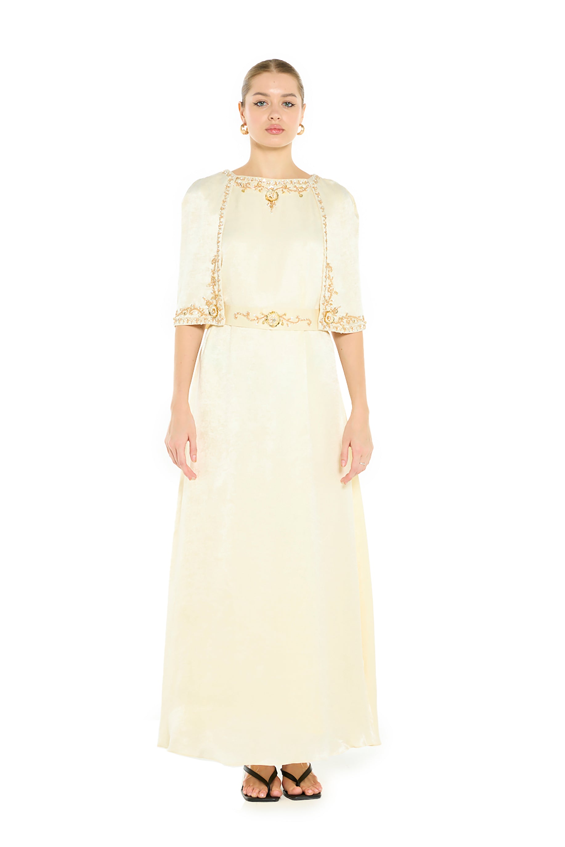 Embroidered Panel Maxi Dress