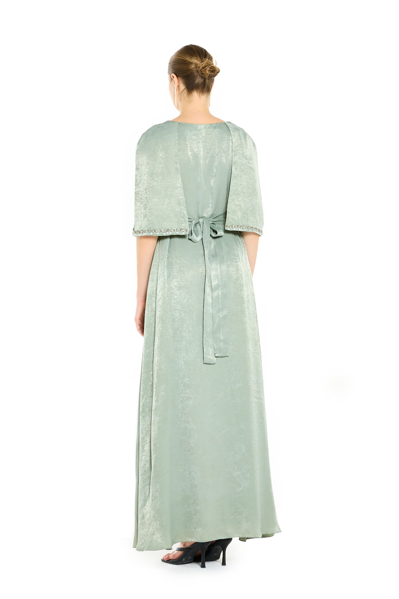 Embroidered Panel Maxi Dress