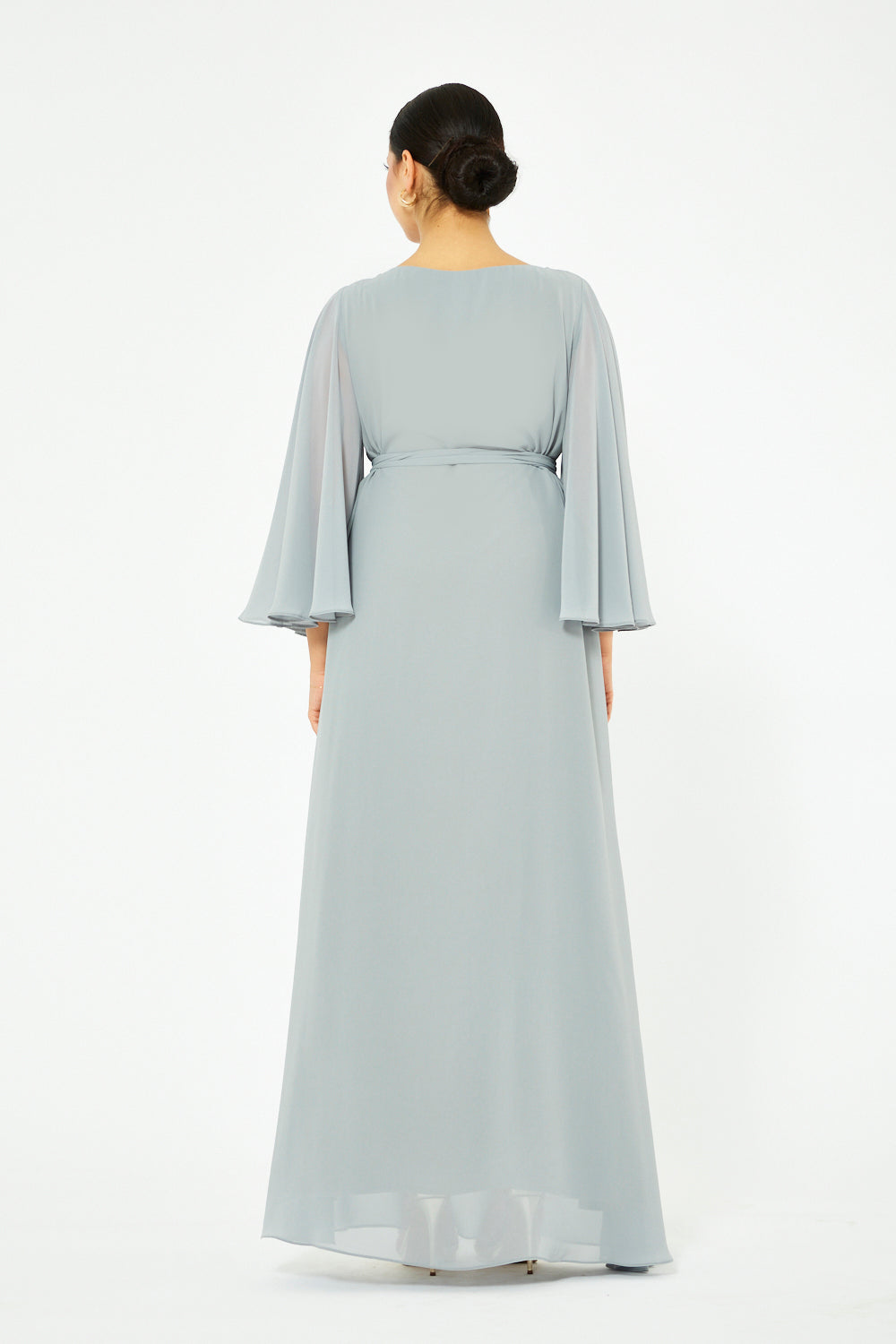 Rosevine Embroidered Tie-Waist Gown