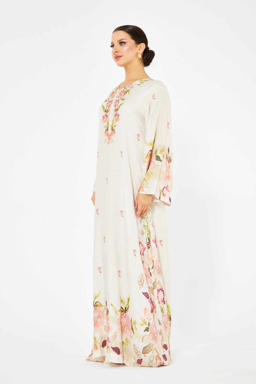 Butterfly Bloom Border Jalabiya