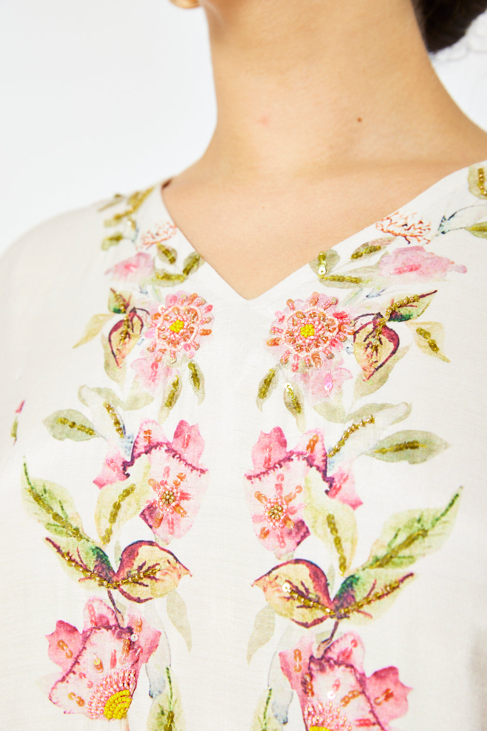 Butterfly Bloom Border Jalabiya