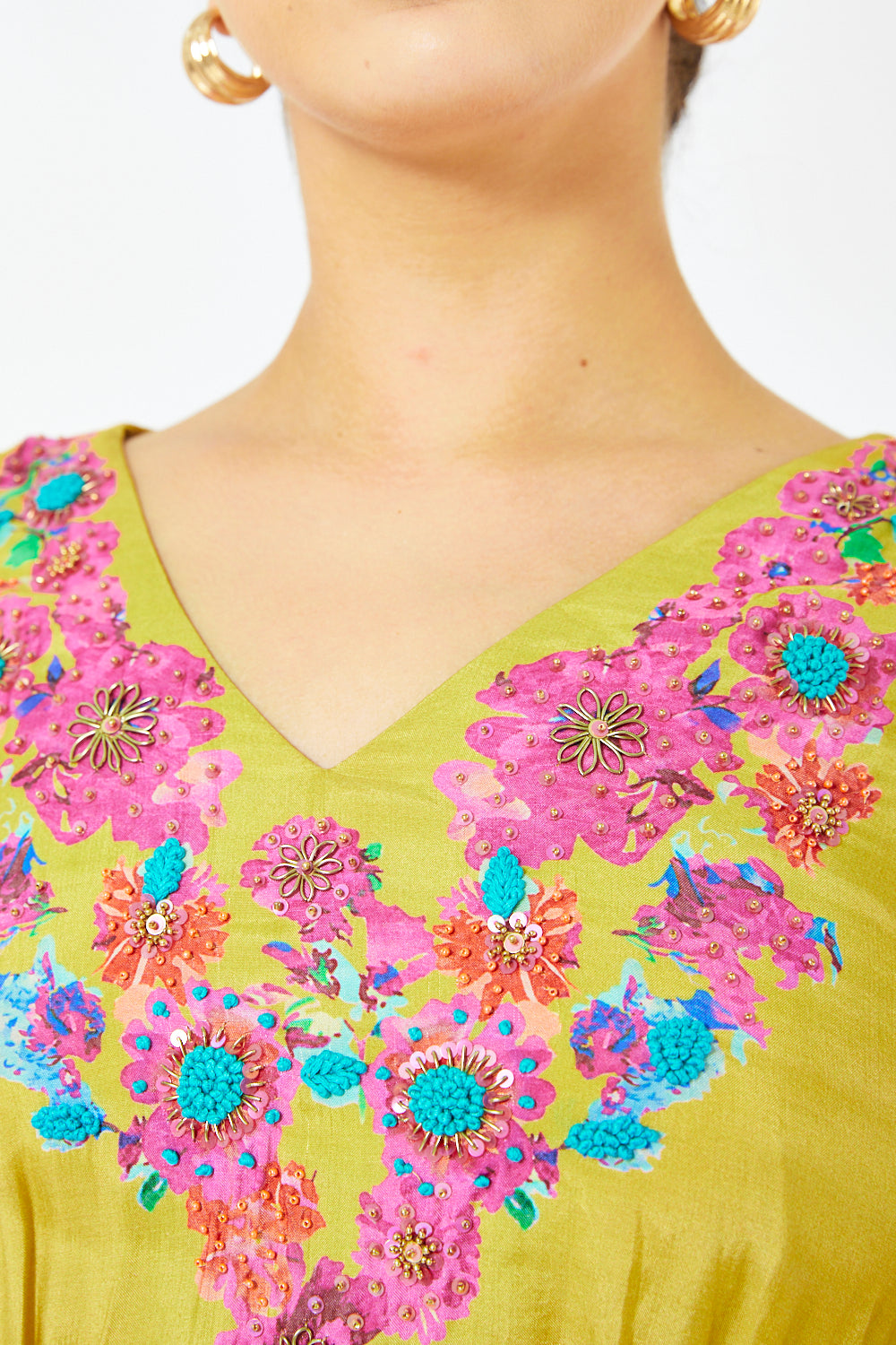 Floral Printed V-Neck Dress