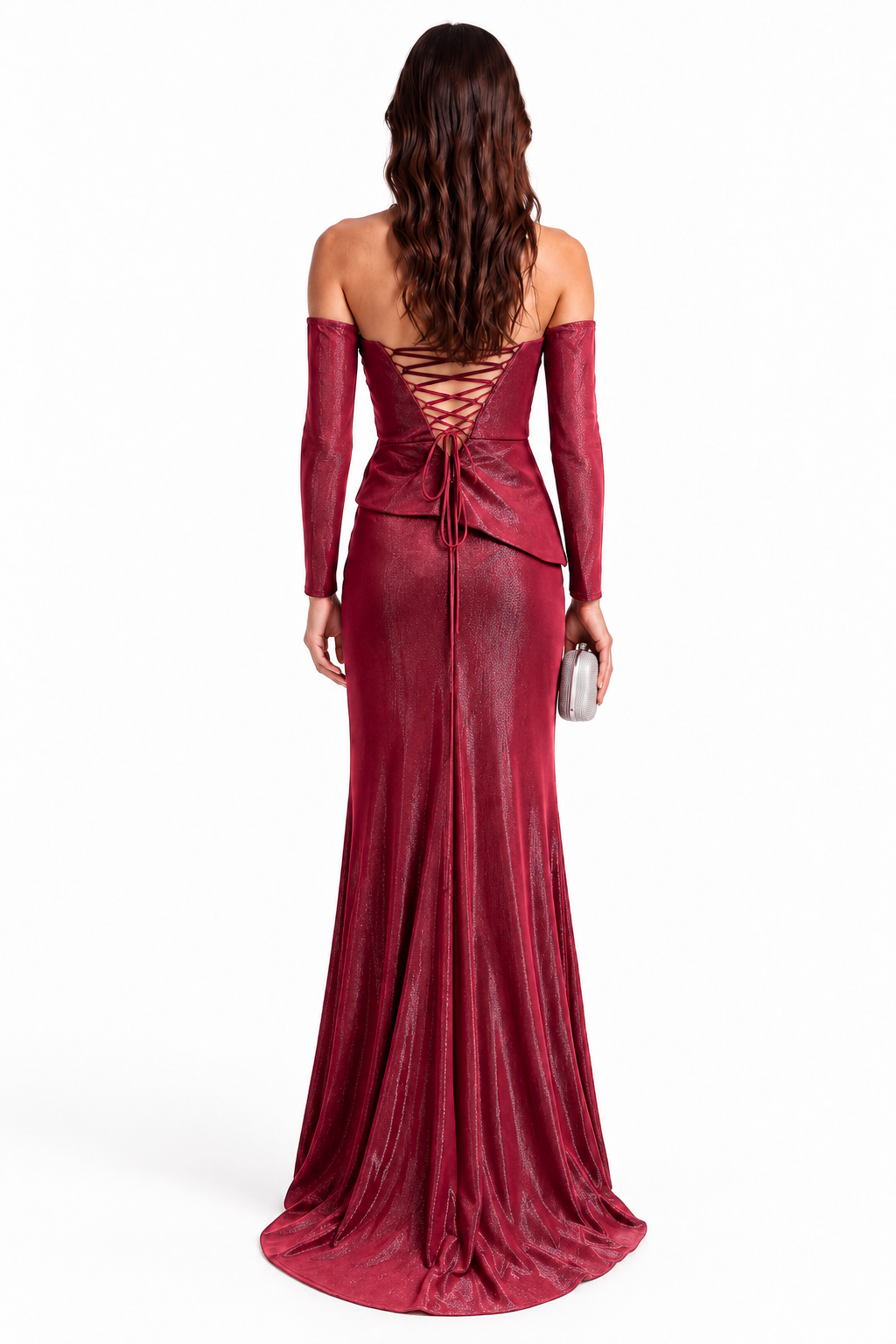 "Noor" Asymmetric Draped Maxi Dress
