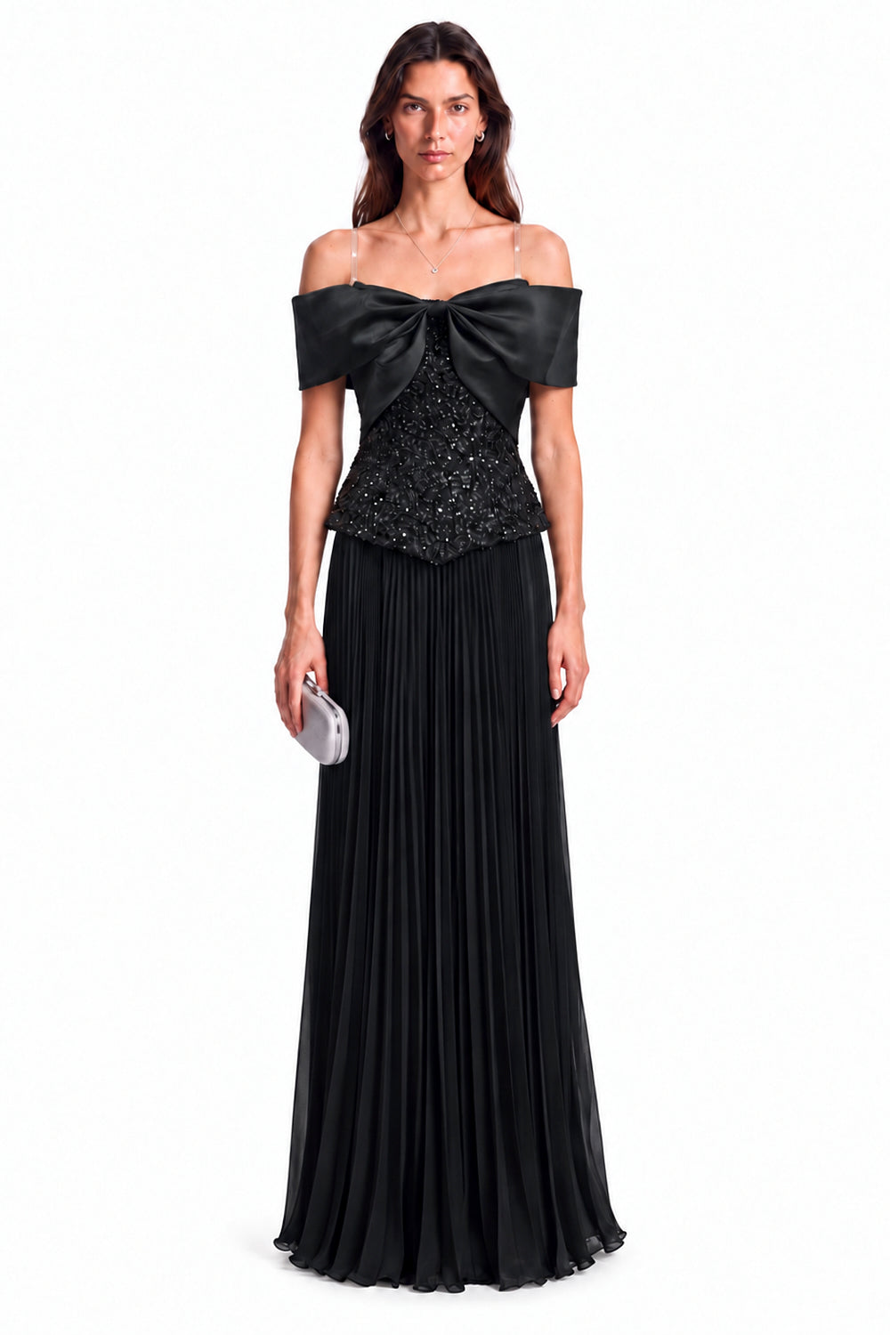 "Samira" Tulle Bow Embellished Dress