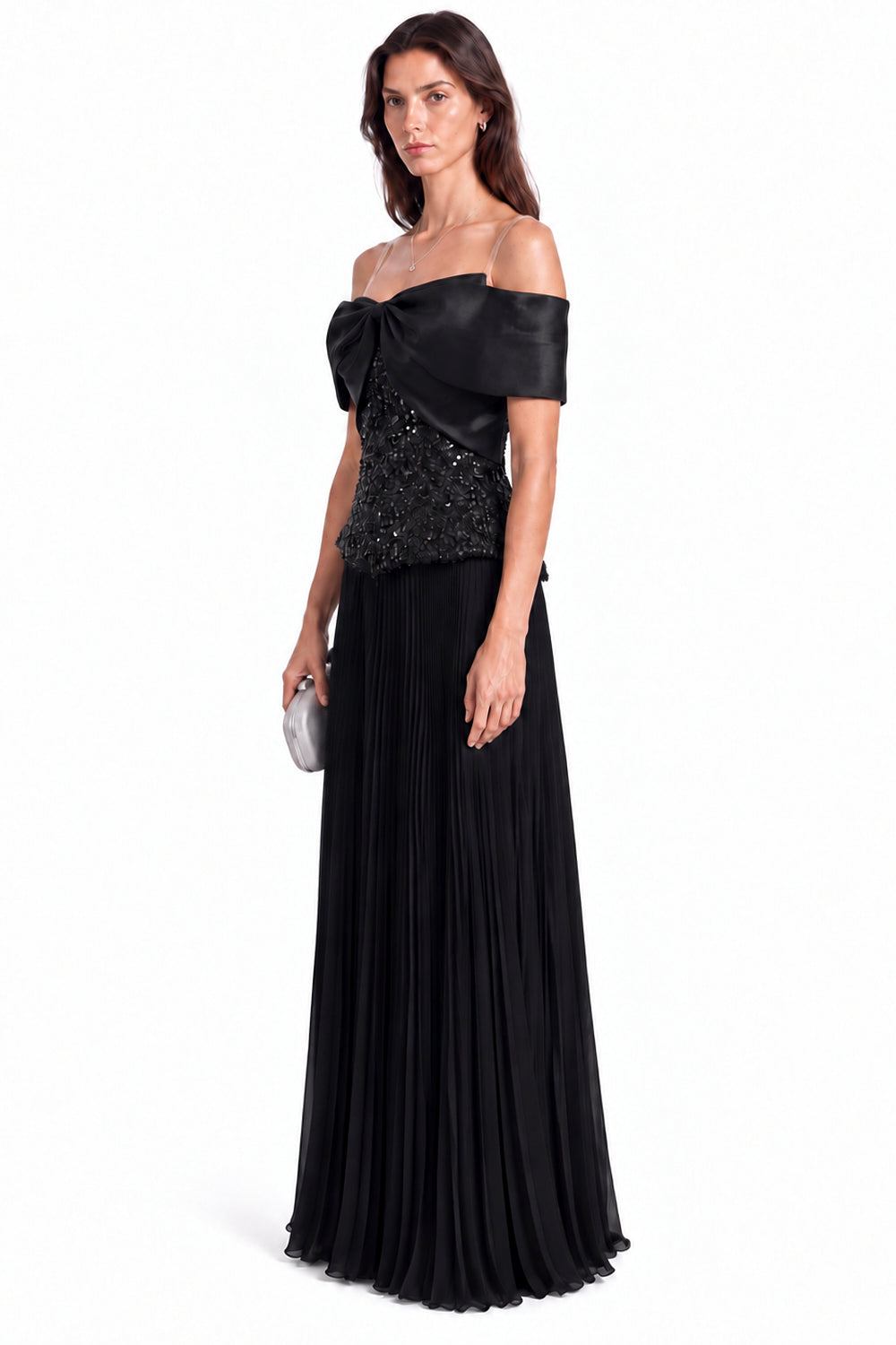 "Samira" Tulle Bow Embellished Dress