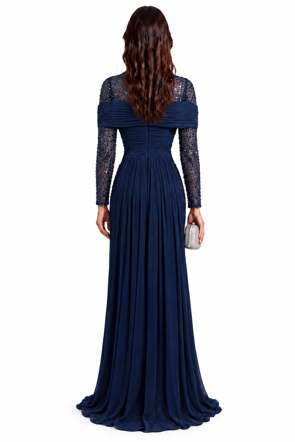 "Samira" Draped Embellished Tulle Dress