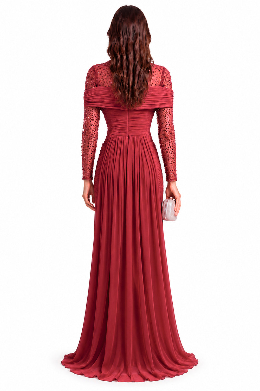 "Samira" Draped Embellished Tulle Dress