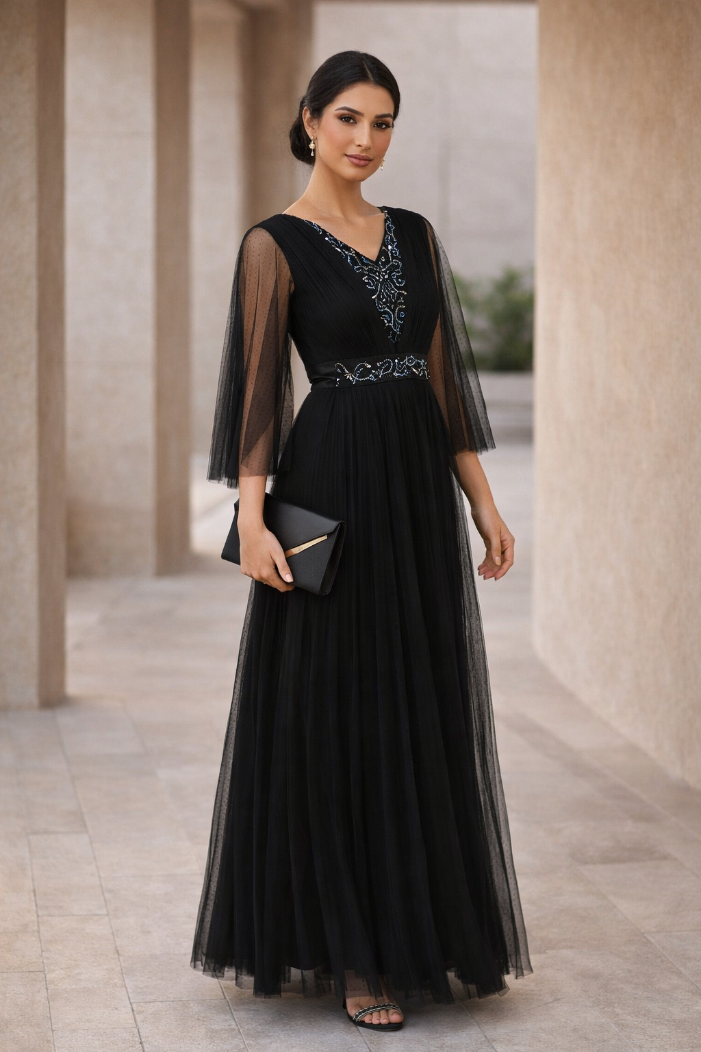 Regal Glamour Maxi Dress
