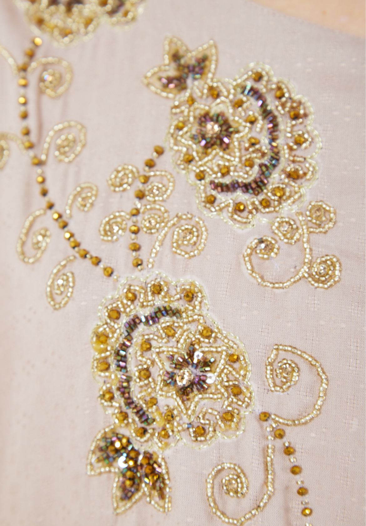 Stunning Embroidered Long Dress With Round Neckline And Ruffle Sleeves