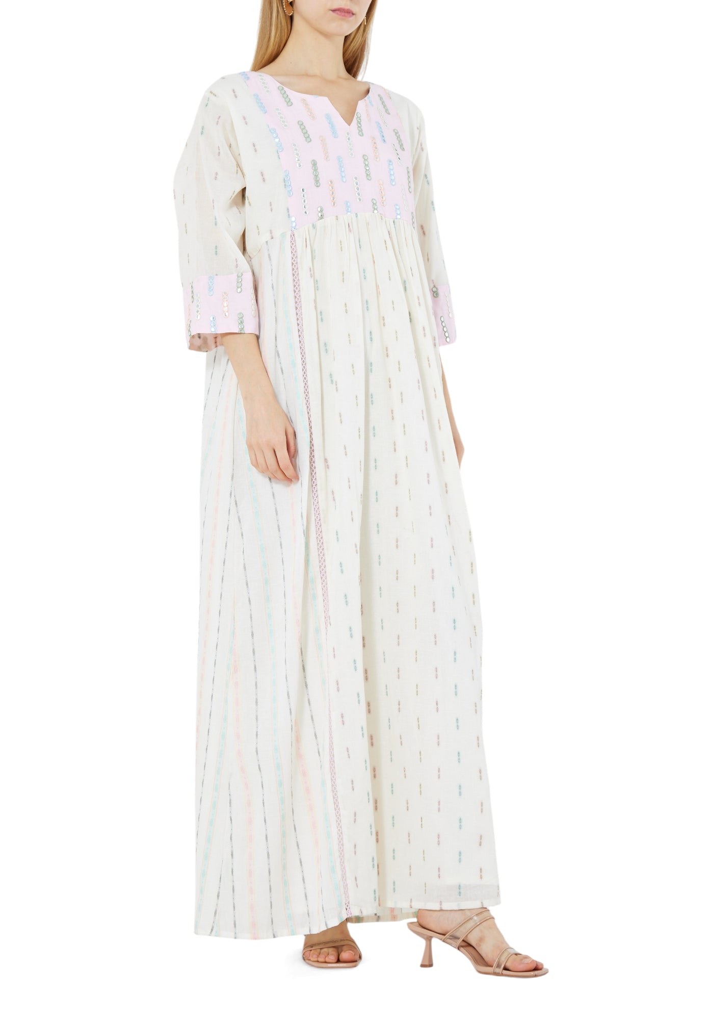 Beautiful Embroidered Loose fit Long Dress