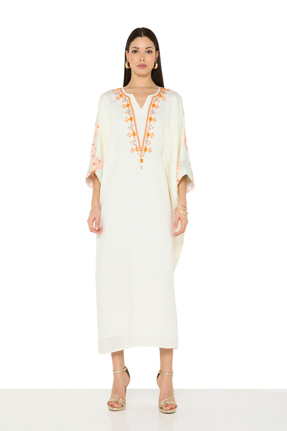 Embellished Placket Motif Jalabiya