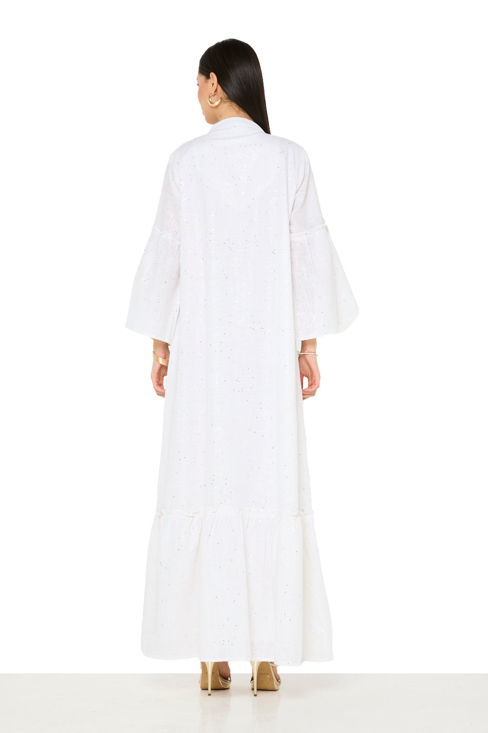 Pearl Embellished Tiered Jalabiya