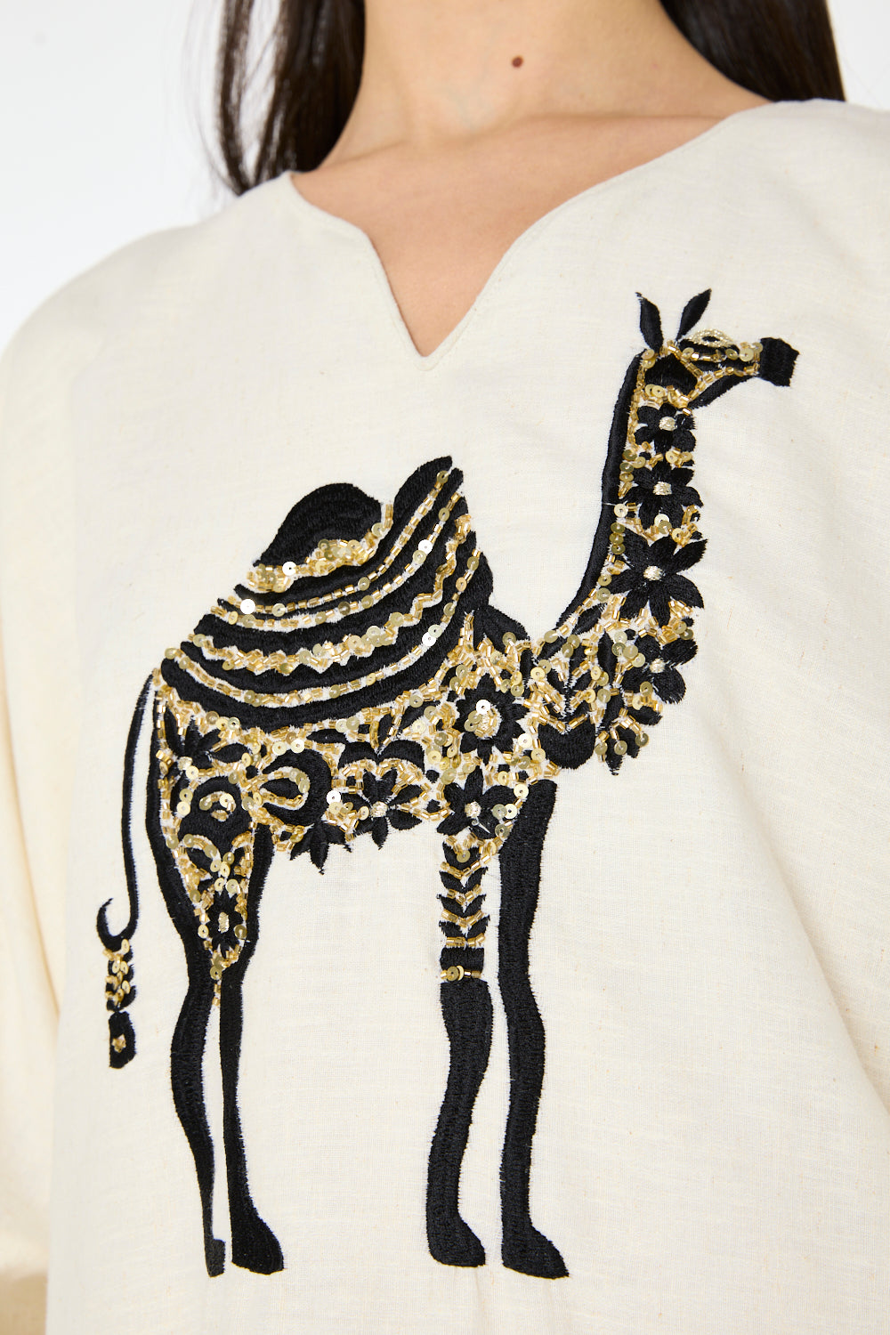 Camel Motif Printed Jalabiya