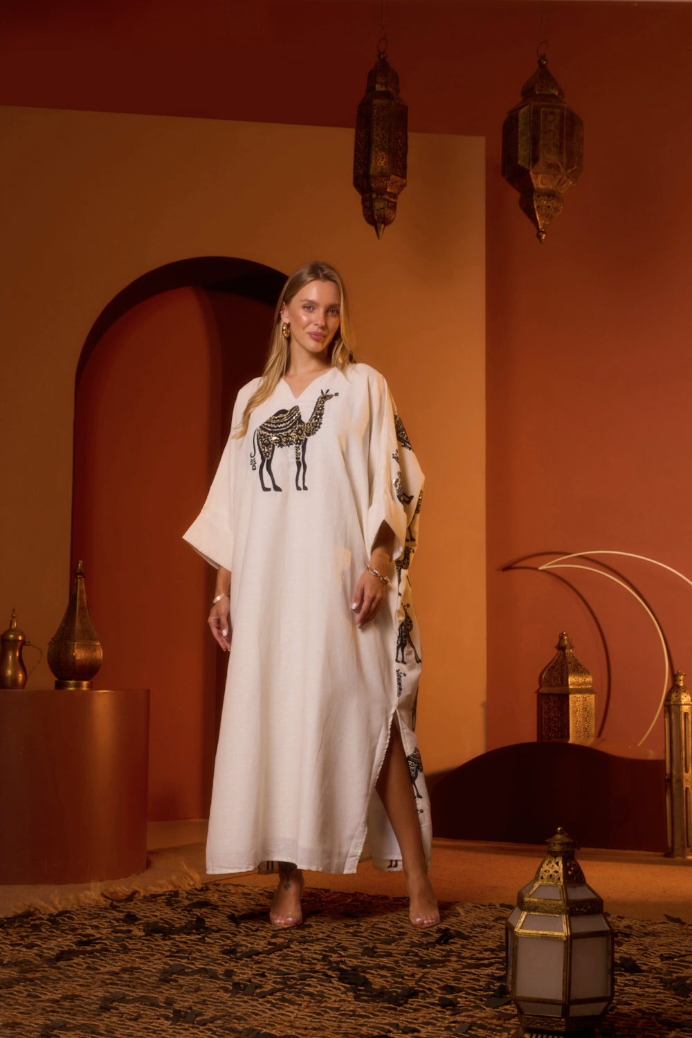 Camel Motif Printed Jalabiya