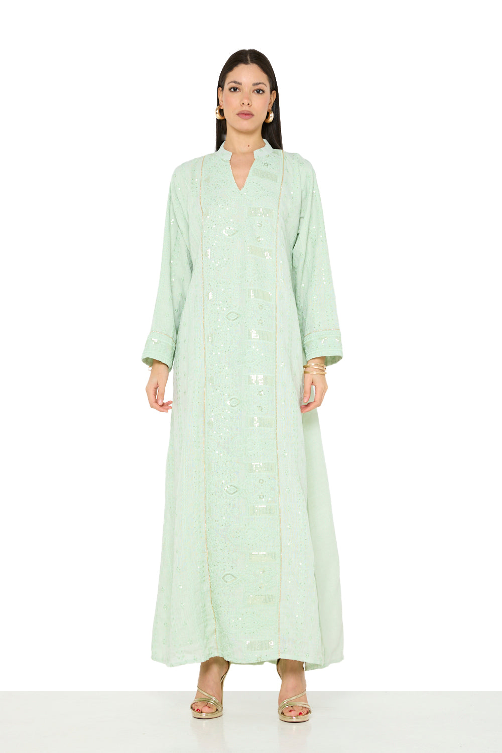 Embroidered Patchwork Jalabiya