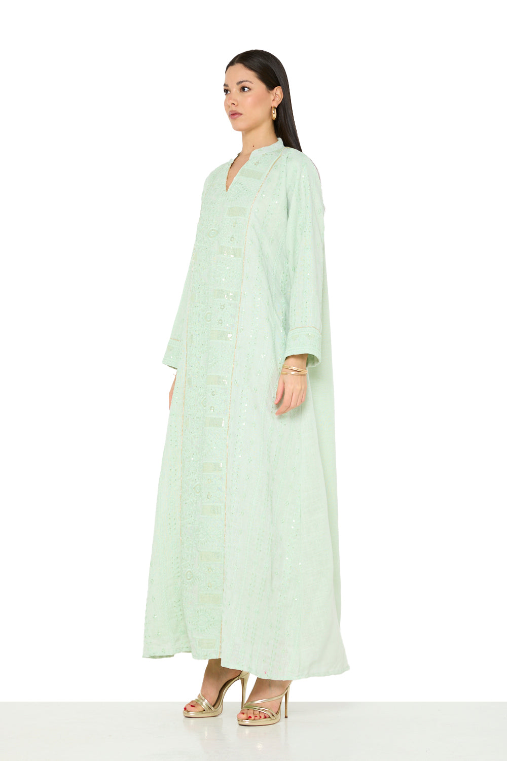 Embroidered Patchwork Jalabiya