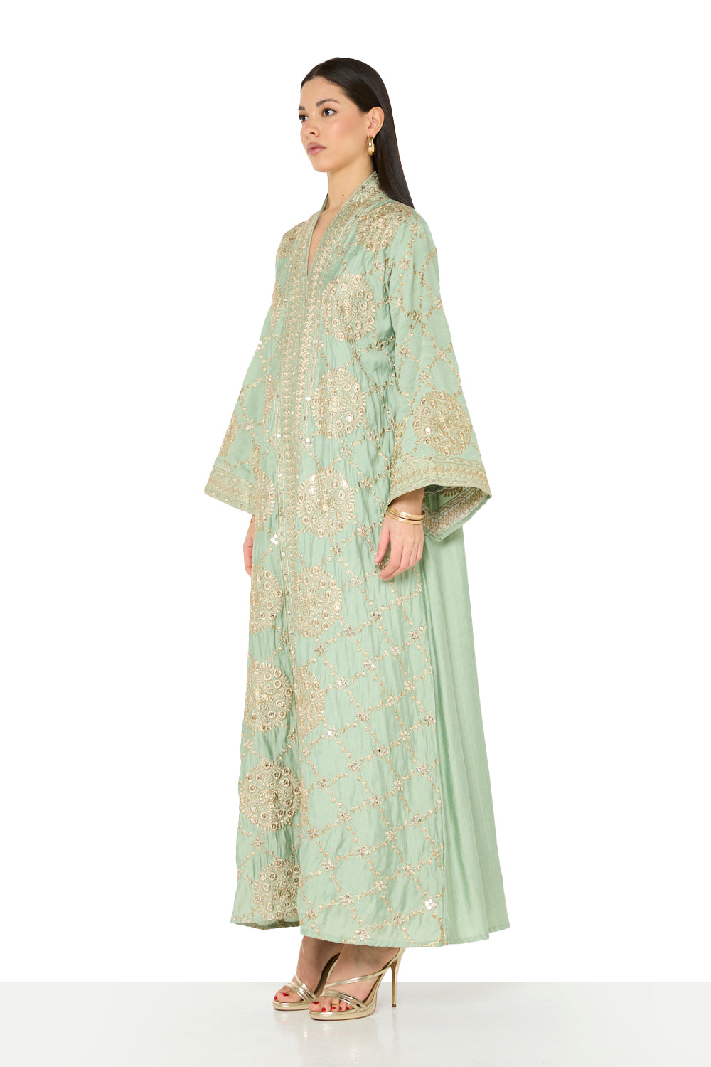 Embroidered Hem Detail Jalabiya